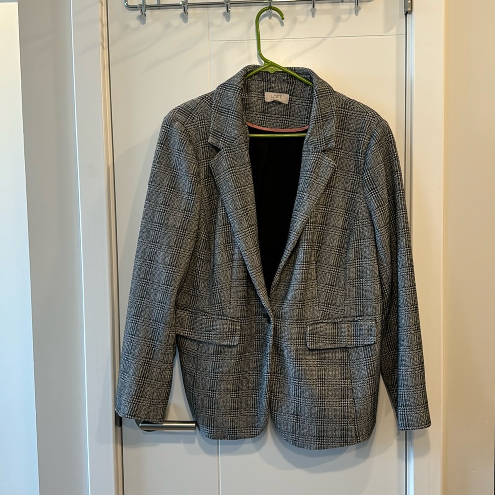 Loft, gray blazer, 16